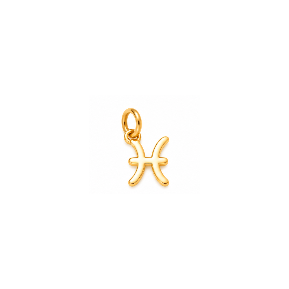 Pisces Zodiac Charm – Gold