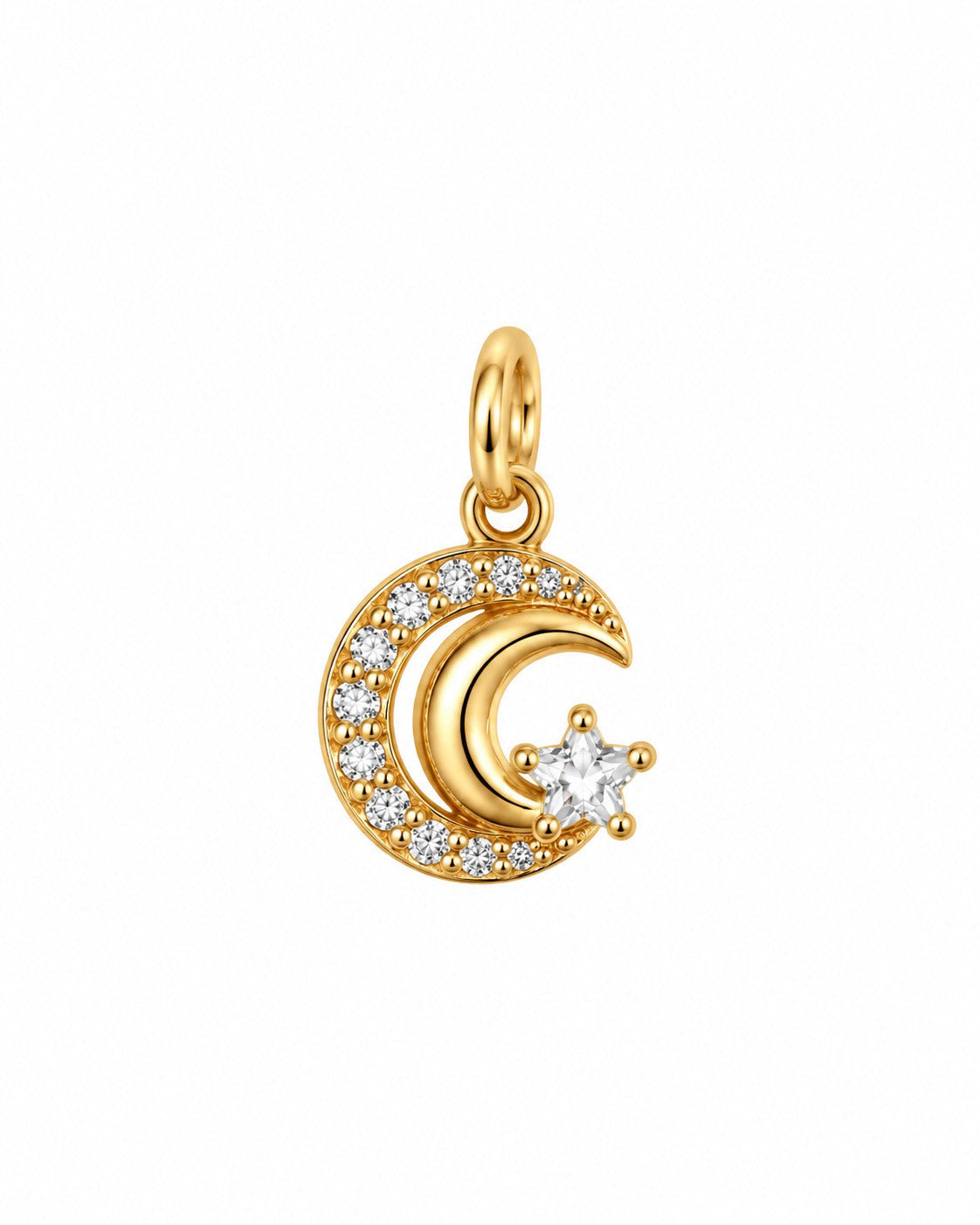 Moon & Star Charm – Gold