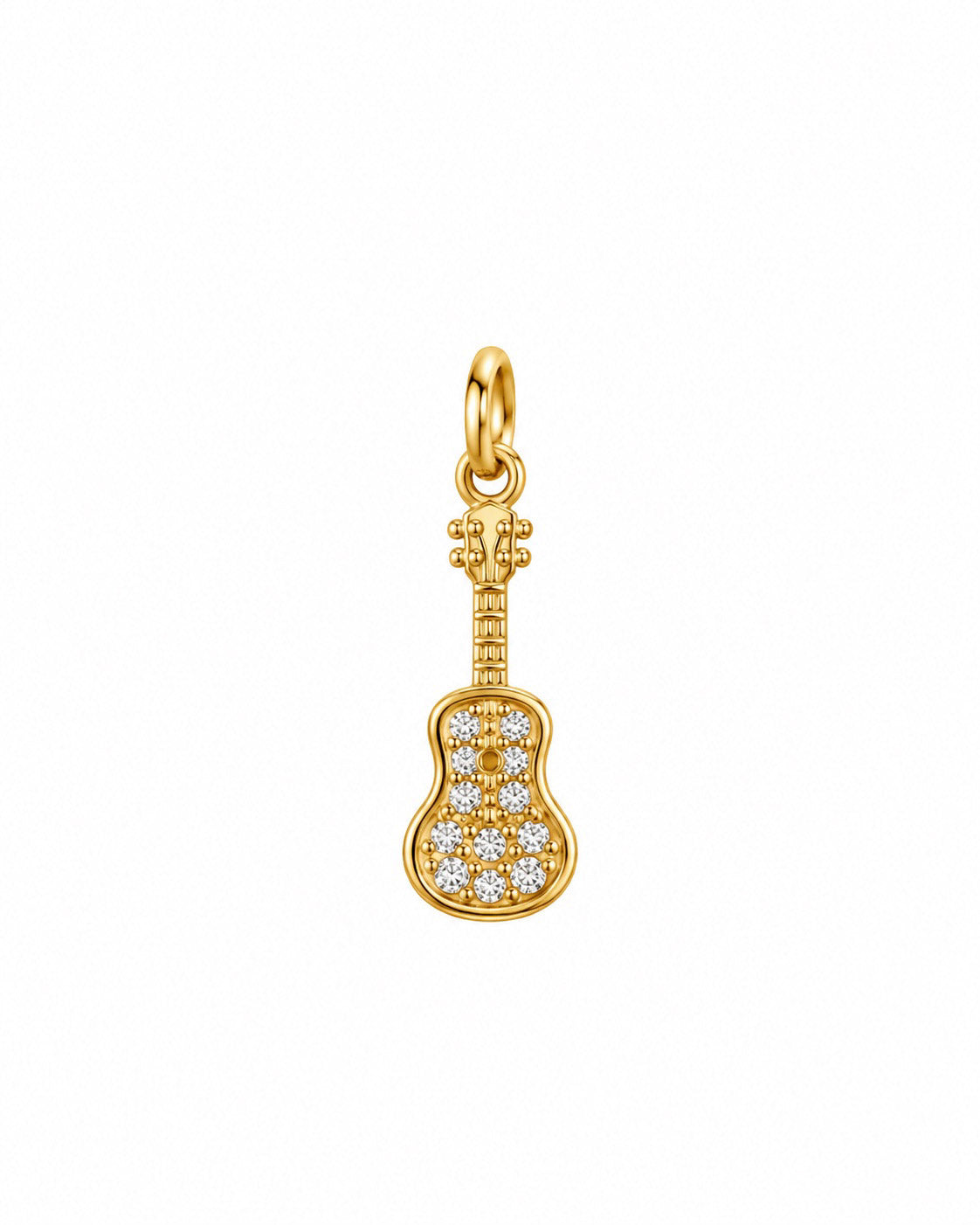 Crystal Guitar Charm – Gold