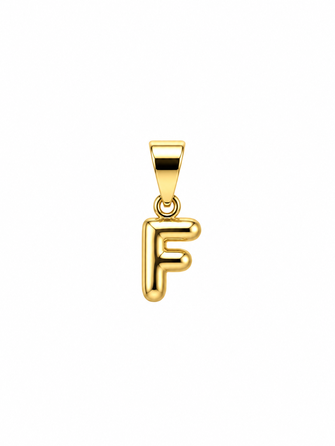 Initial F Charm – Small Bubble – Gold