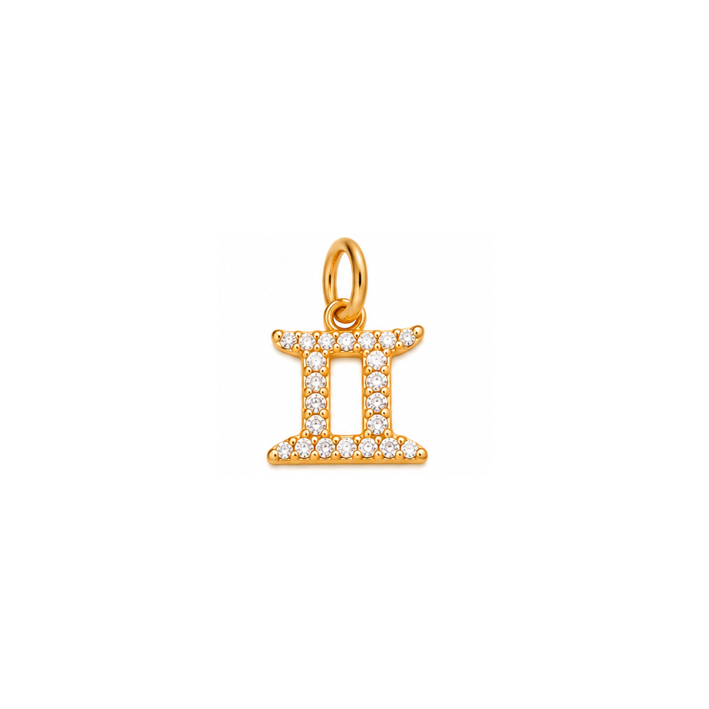 Gemini Sparkly Zodiac Charm