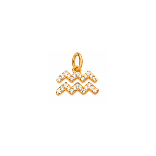 Aquarius Sparkly Zodiac Charm