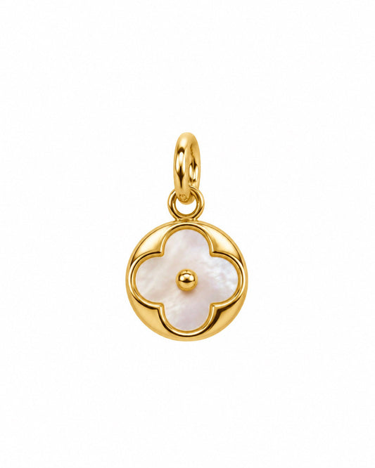 Mother of Pearl Clover Charm – Gold