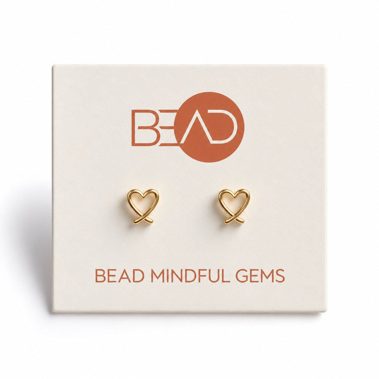 Outline Heart Stud Earrings