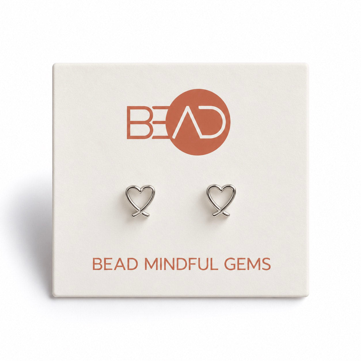 Outline Heart Stud Earrings