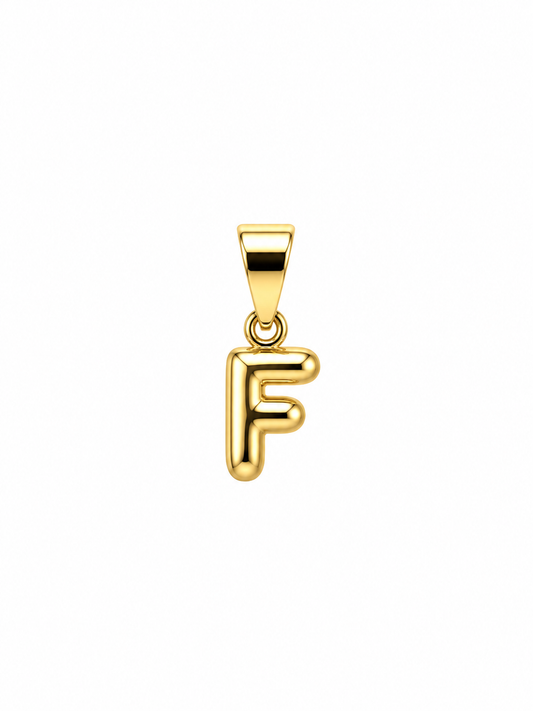 Initial F Charm – Small Bubble – Gold