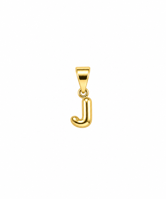 Initial J Charm – Small Bubble – Gold