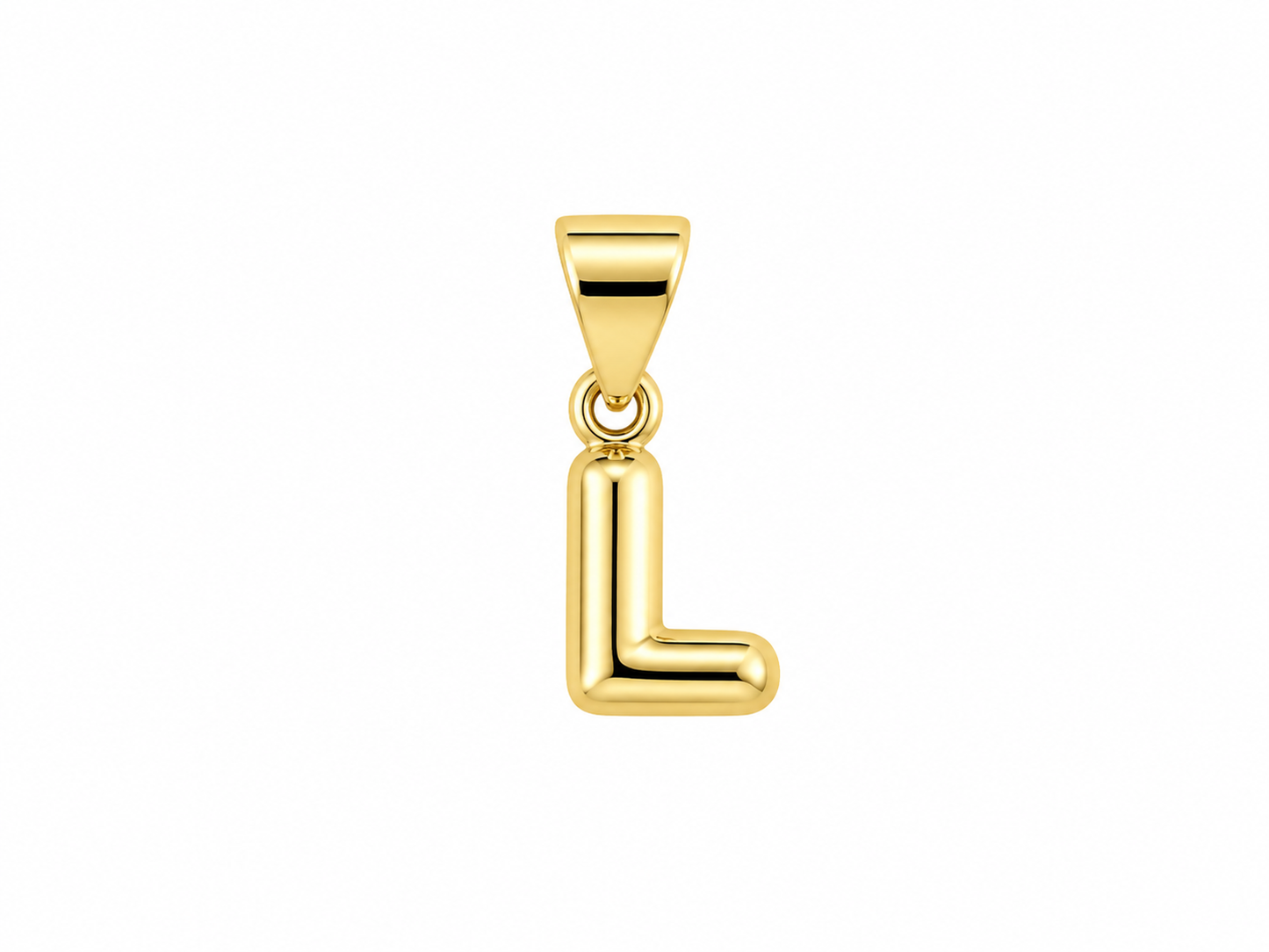 Initial L Charm – Small Bubble – Gold
