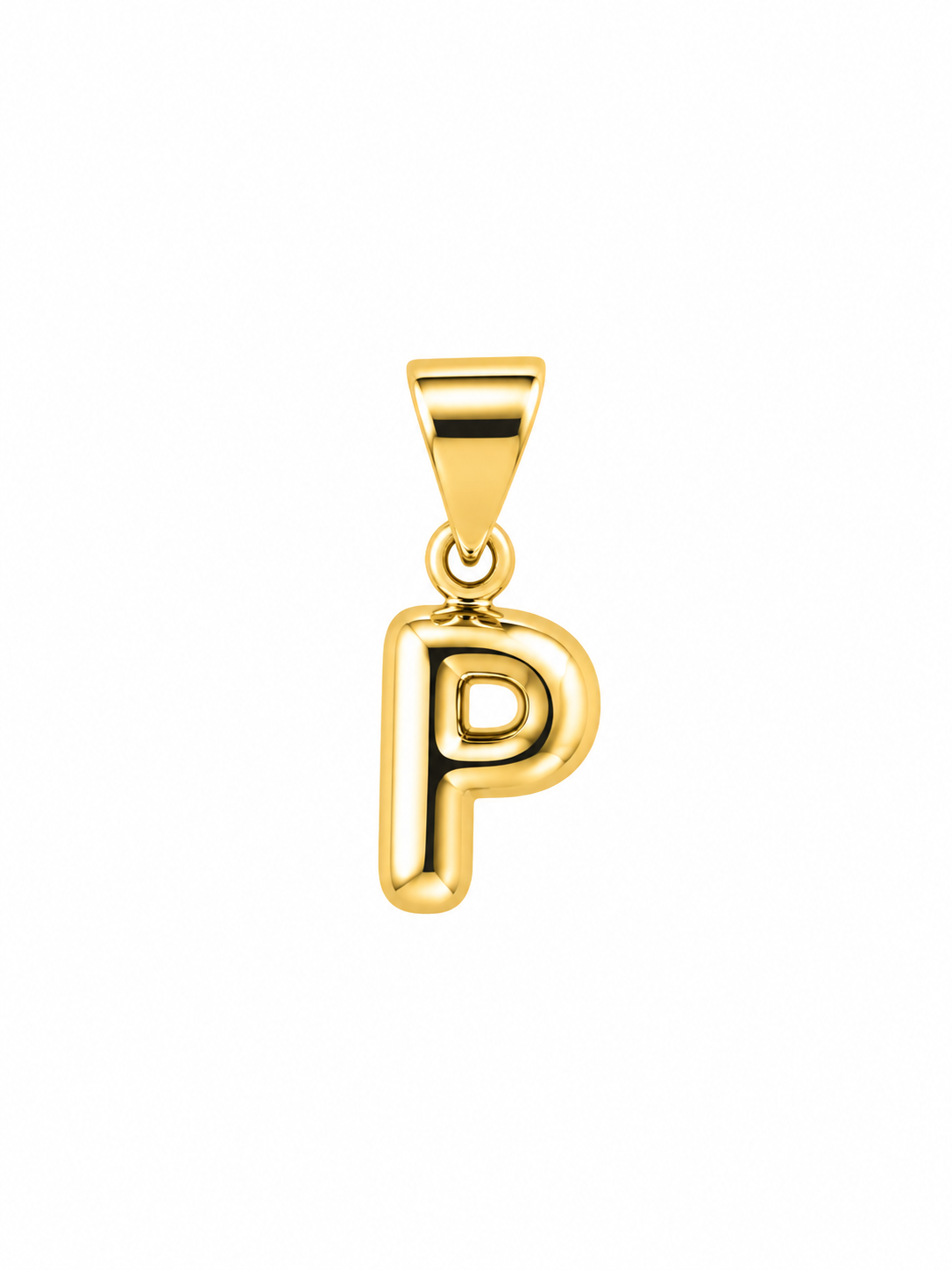 Initial P Charm – Small Bubble – Gold