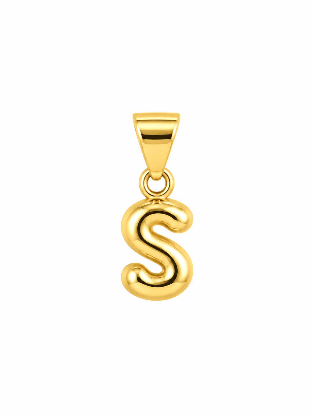 Initial S Charm – Small Bubble – Gold