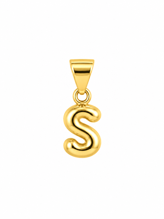 Initial S Charm – Small Bubble – Gold