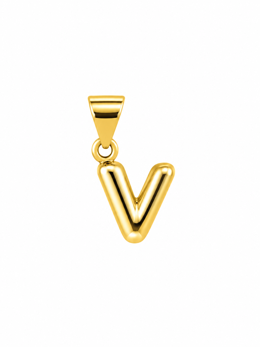 Initial V Charm – Small Bubble – Gold