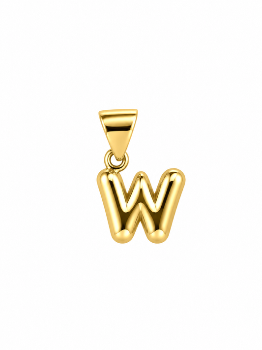 Initial W Charm – Small Bubble – Gold