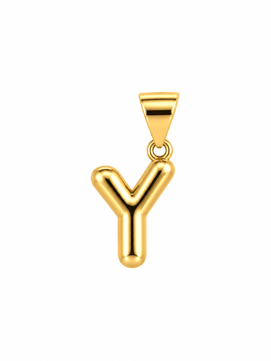 Initial Y Charm – Small Bubble – Gold