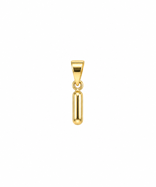 Initial I Charm – Small Bubble – Gold