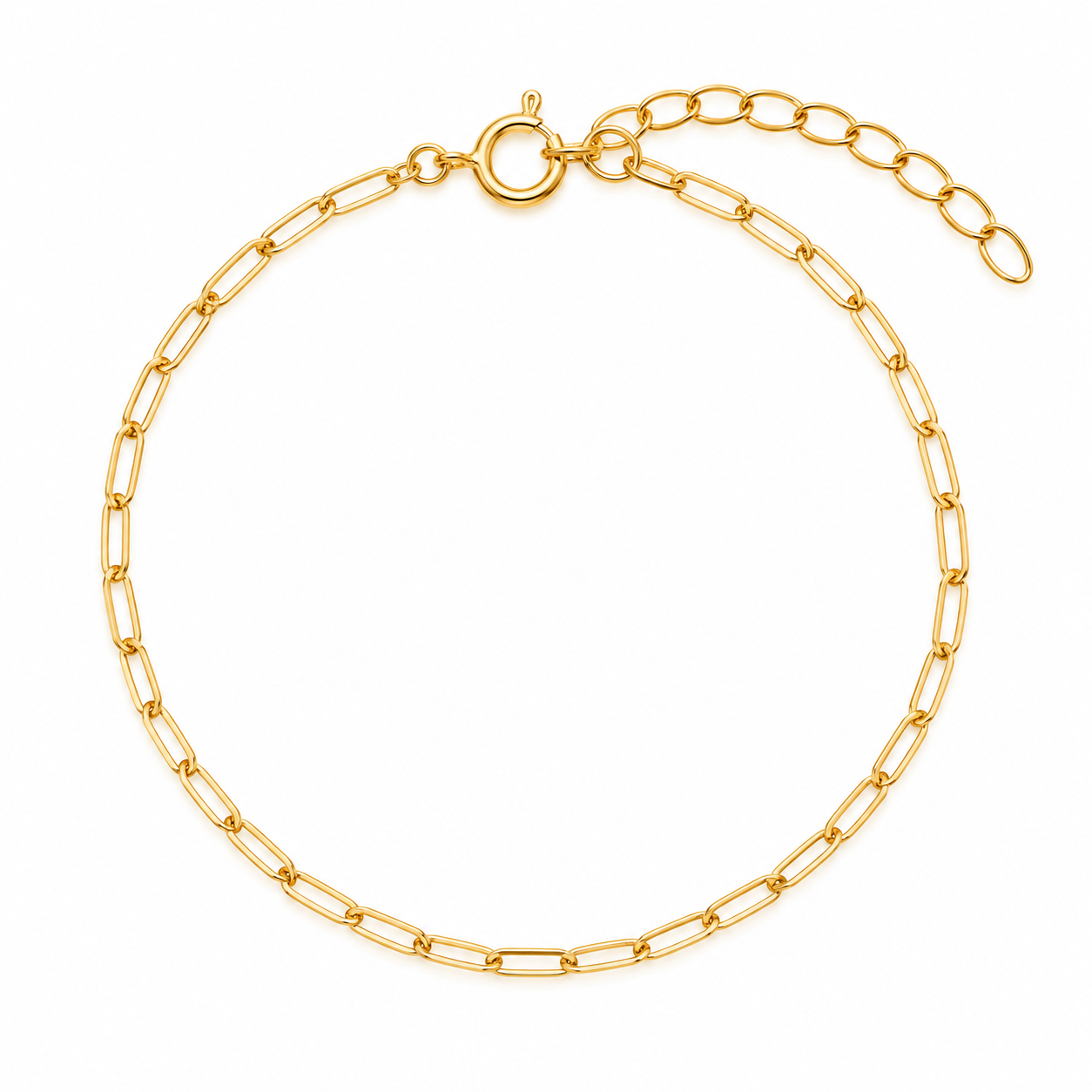 2 mm Paperclip Charm Bar Bracelet Base