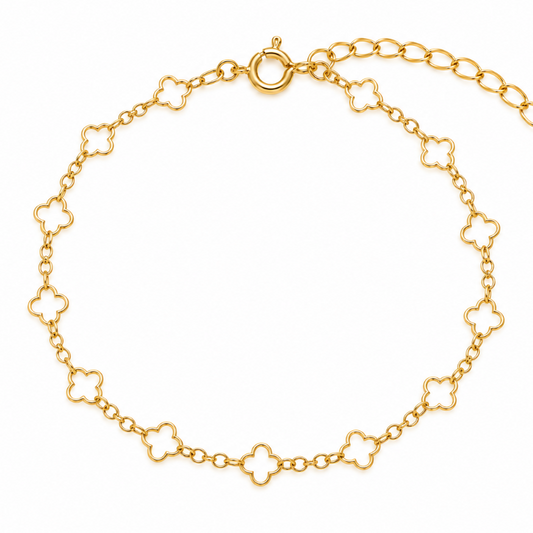Clover Cable Charm Bar Bracelet Base