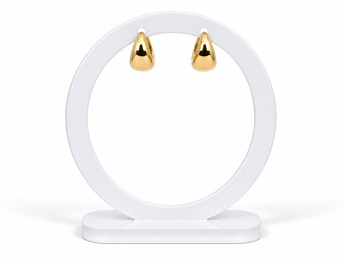 Classic Teardrop Huggie Hoops – Gold