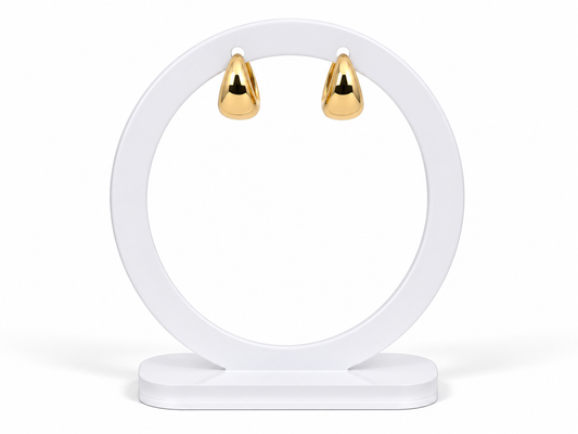 Classic Teardrop Huggie Hoops – Gold
