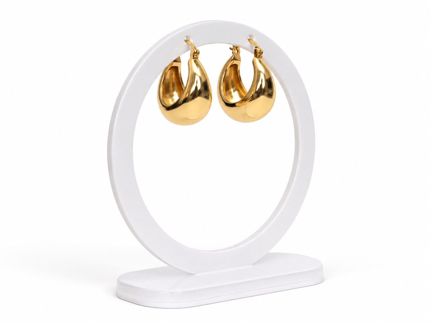 Bold Teardrop Hoops – Gold