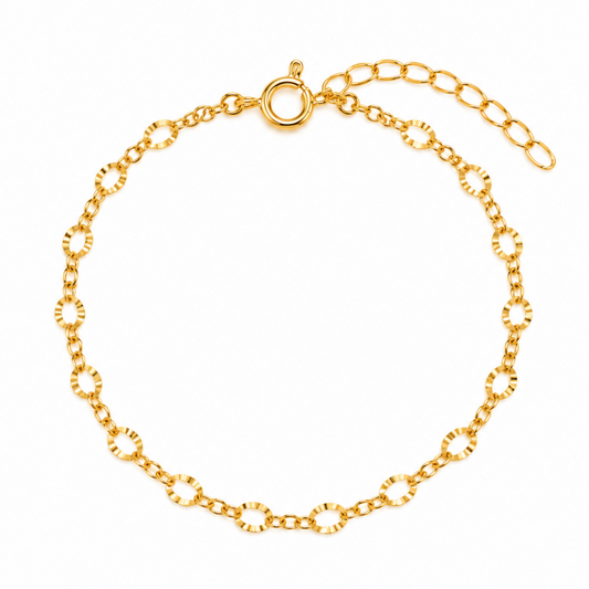 5:1 Sunburst Draped Oval Charm Bar Bracelet Base