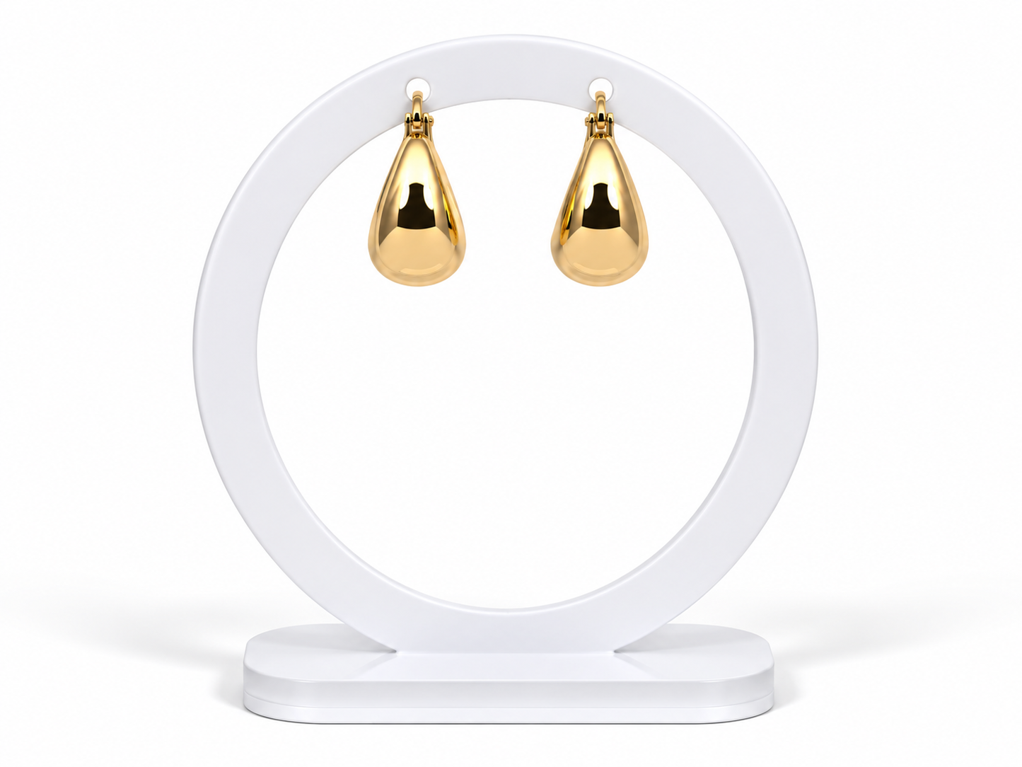Bold Teardrop Hoops – Gold