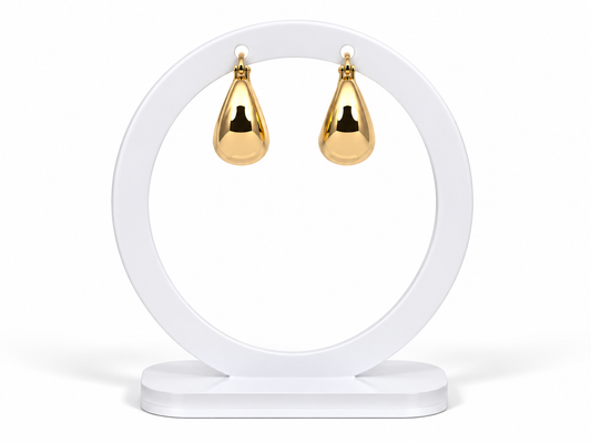 Bold Teardrop Hoops – Gold