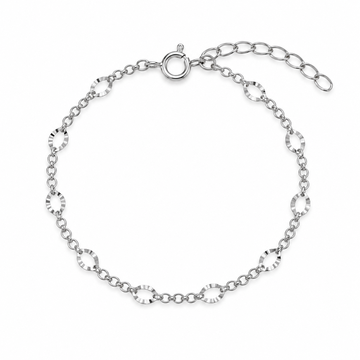 5:1 Sunburst Draped Oval Charm Bar Bracelet Base