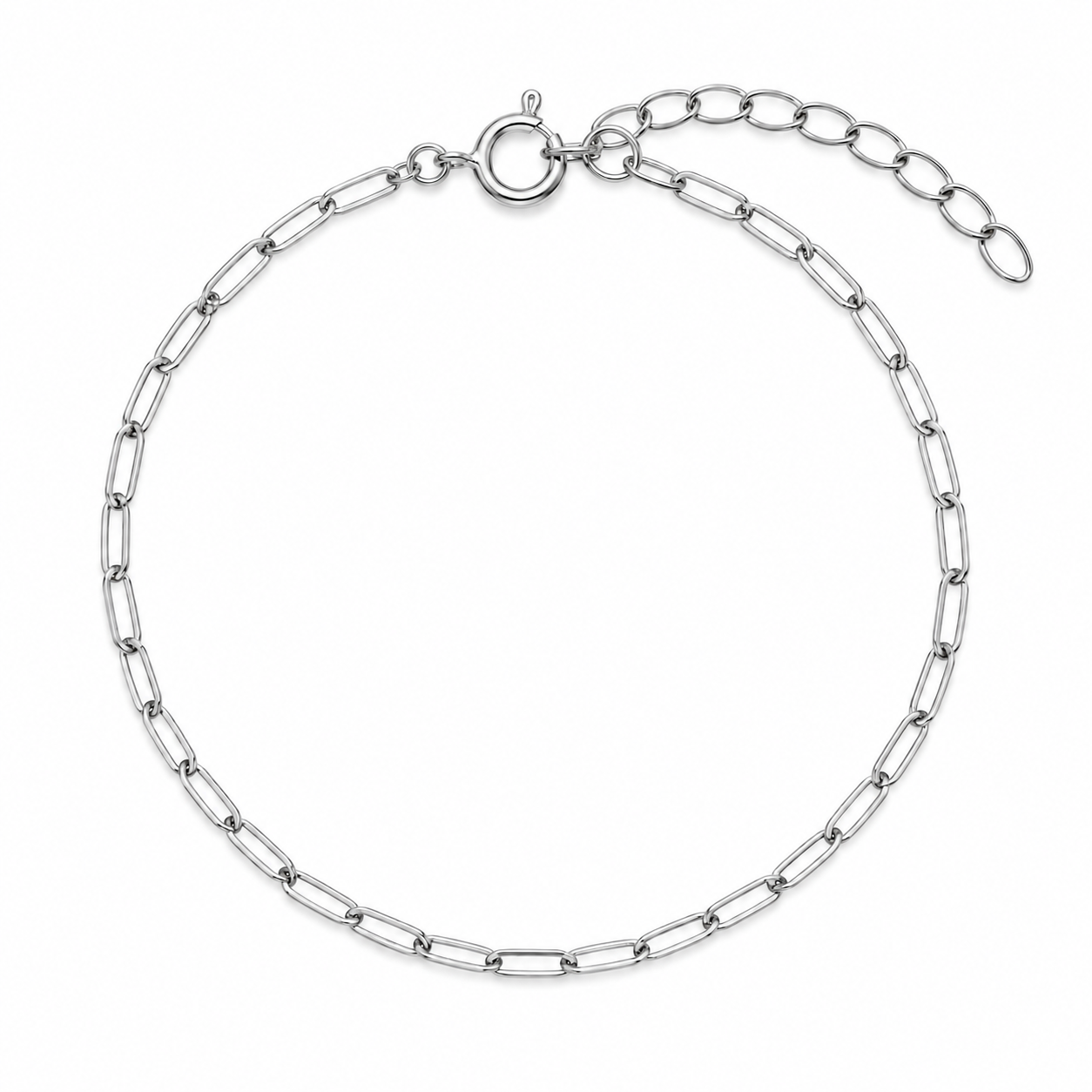 2 mm Paperclip Charm Bar Bracelet Base