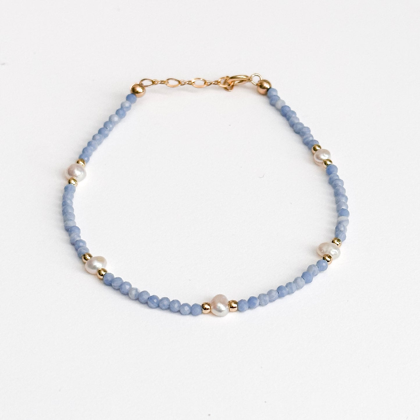 Blue Lace Agate & Freshwater Pearl Jewelry