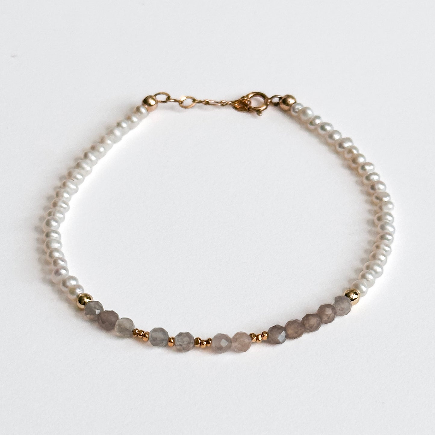 I AM ENOUGH Morse Code Pearl Jewelry- Mixed Moonstone