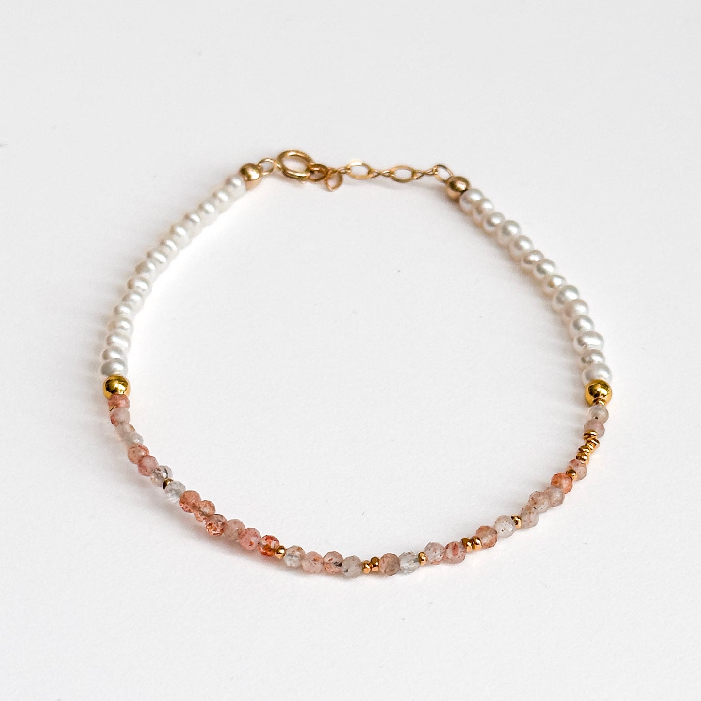 LIFE IS BETTER WITH YOU Morse Code Pearl Jewelry- Sunstone