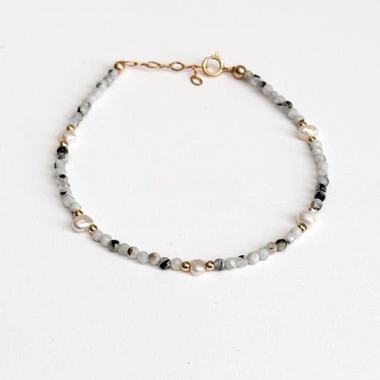 Rainbow Moonstone & Freshwater Pearl Jewelry