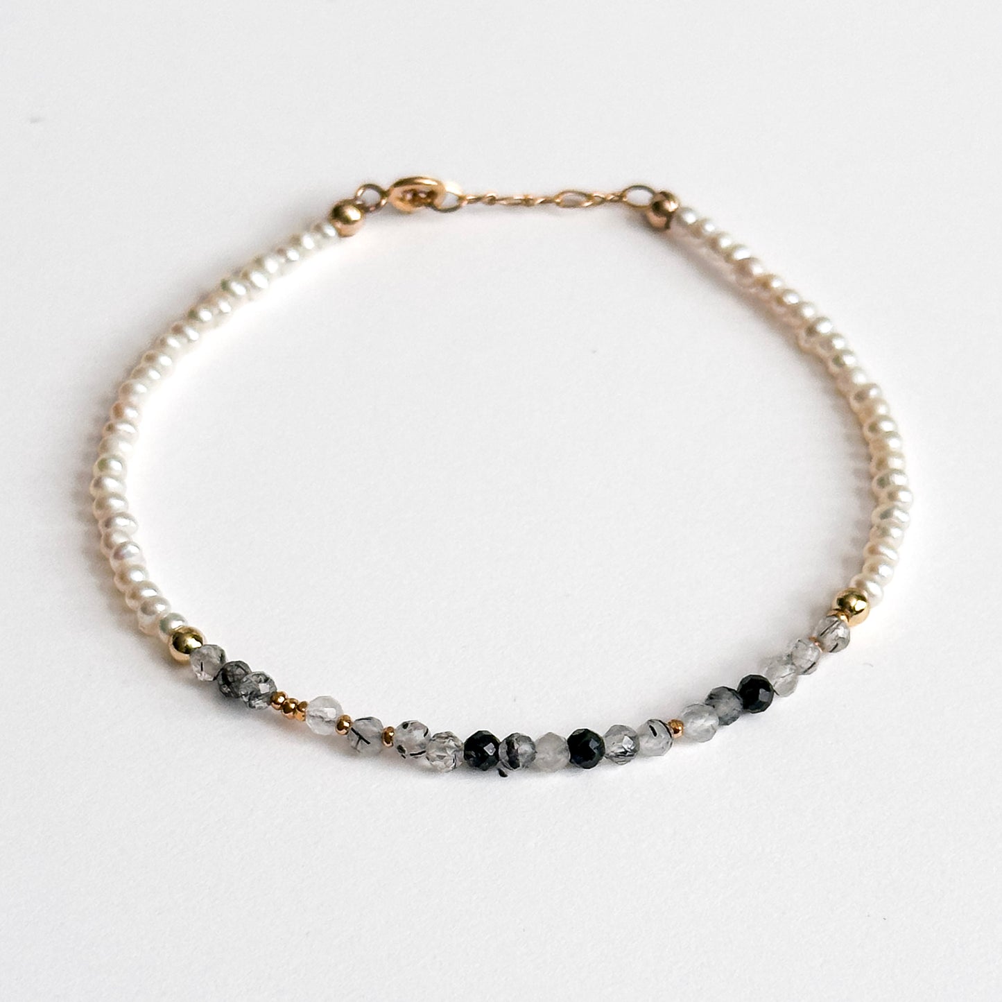 I AM RESILIENT Morse Code Pearl Jewelry- Moonstone