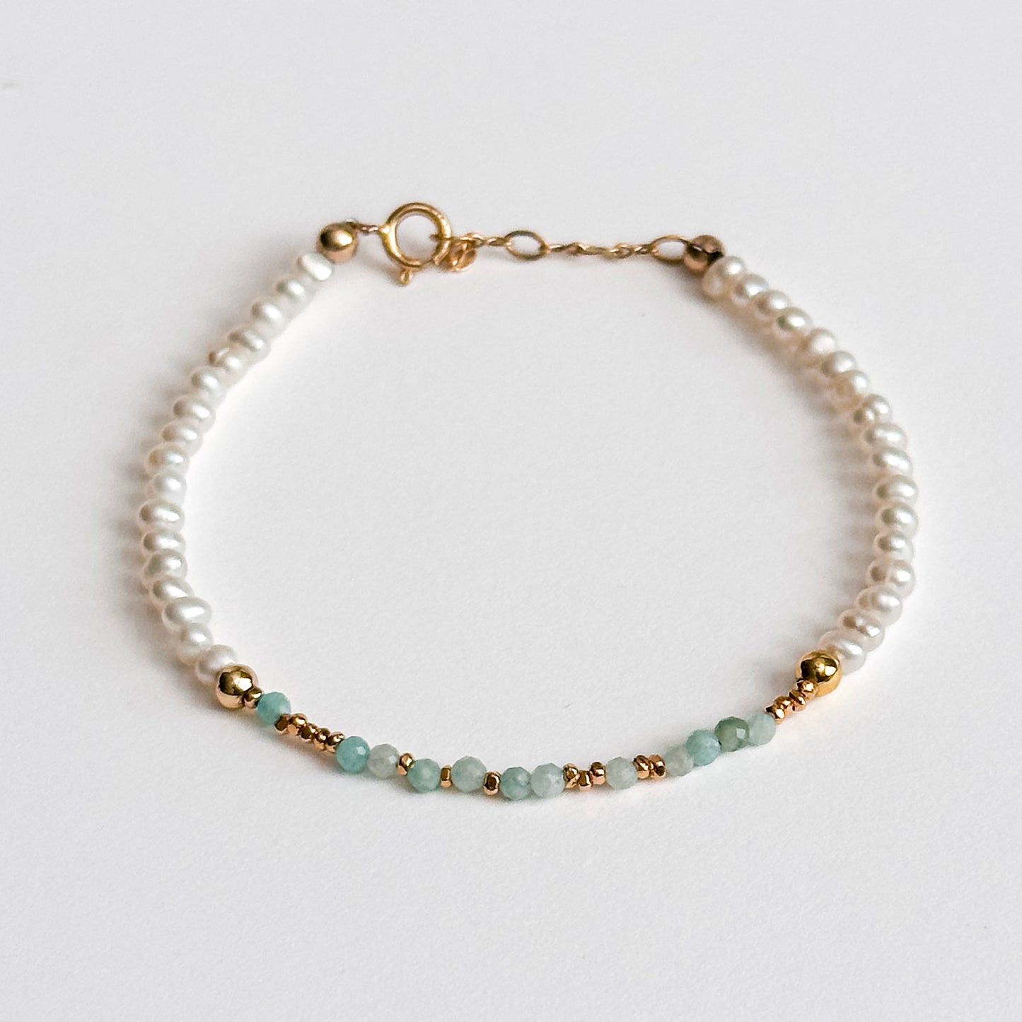 YOU ARE MY HOME Morse Code Pearl Jewelry - Amazonite