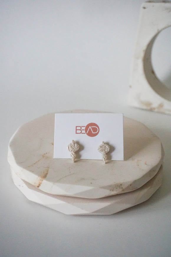 White ornament stud
