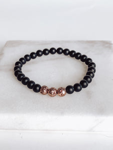 Mini Be Grounded Triple Rose Gold Bracelet