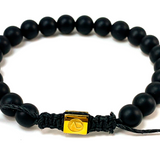 Men's Onyx Etched logo bracelet