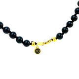 Men's Black Onyx Gold Necklace
