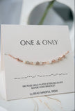 ONE & ONLY mixed moonstone affirmation Bracelet